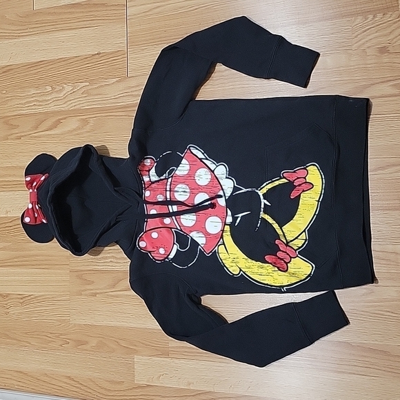 Disney Parks Hoodie - Minnie Mouse Ear Hoodie women size small - Picture 2 of 8